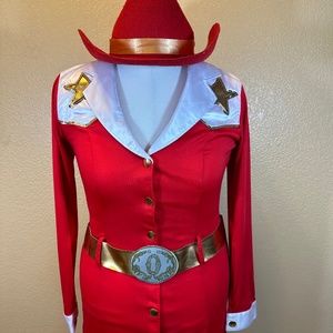Dreamgirl Rodeo Gal Red Cowgirl Costume Size Large